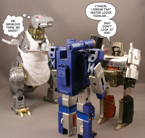 Grimlock waiter Megatron Soundwave It Figures